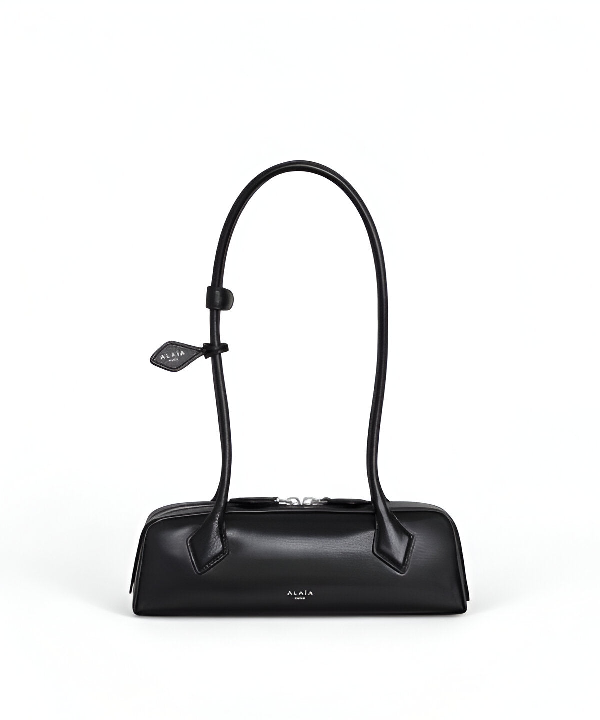 알라이아 LE TECKEL 가죽 스몰 백, 직선형 박스 실루엣과 미니멀 디자인