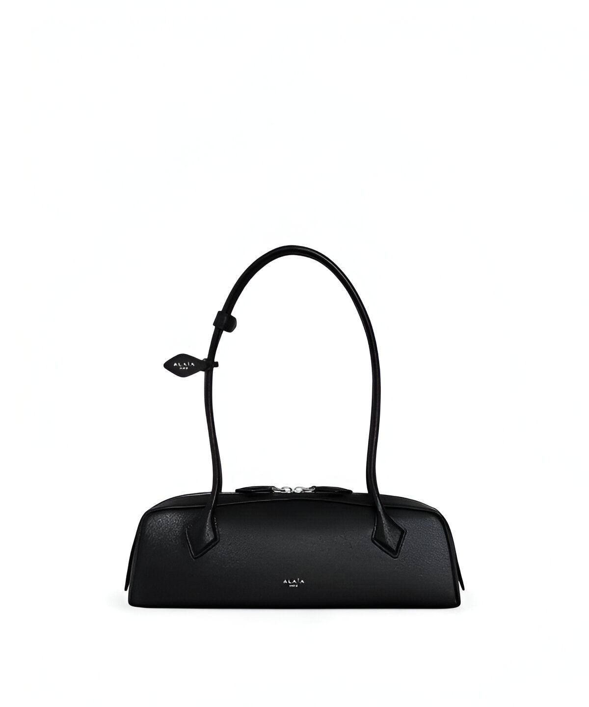 알라이아 LE TECKEL 미디엄 백, 직선 라인의 구조적 실루엣과 중형 사이즈 디자인