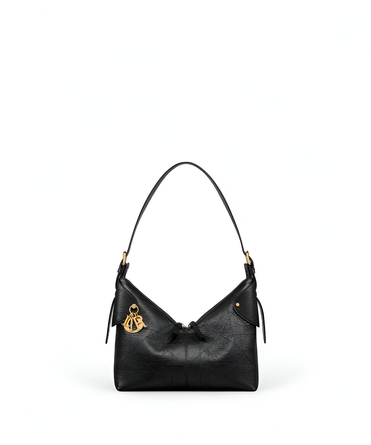 디올 보야주 백 플랫 매크로까나쥬 크링클 카프스킨 블랙 미디움