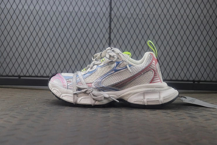 발렌시아가 3XL 화이트 레드 블루 스니커즈