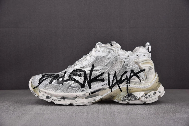 발렌시아가 러너 그래피티 스니커즈 화이트