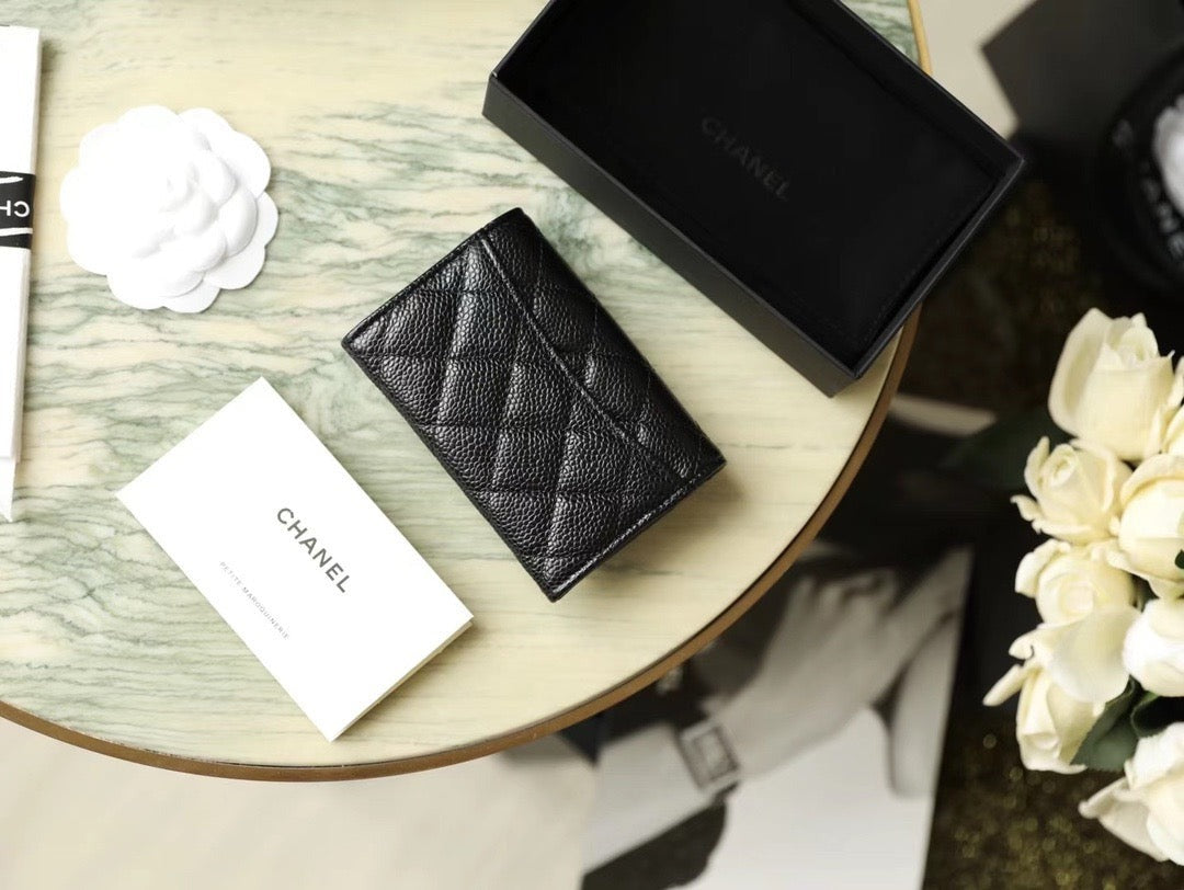 해외재고) 샤넬 클래식 플랩 카드지갑 금장 캐비어 (수량:2개)