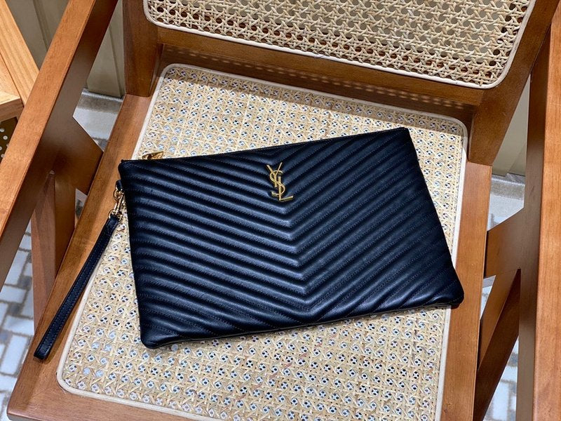 생로랑 모노그램 클러치 라지