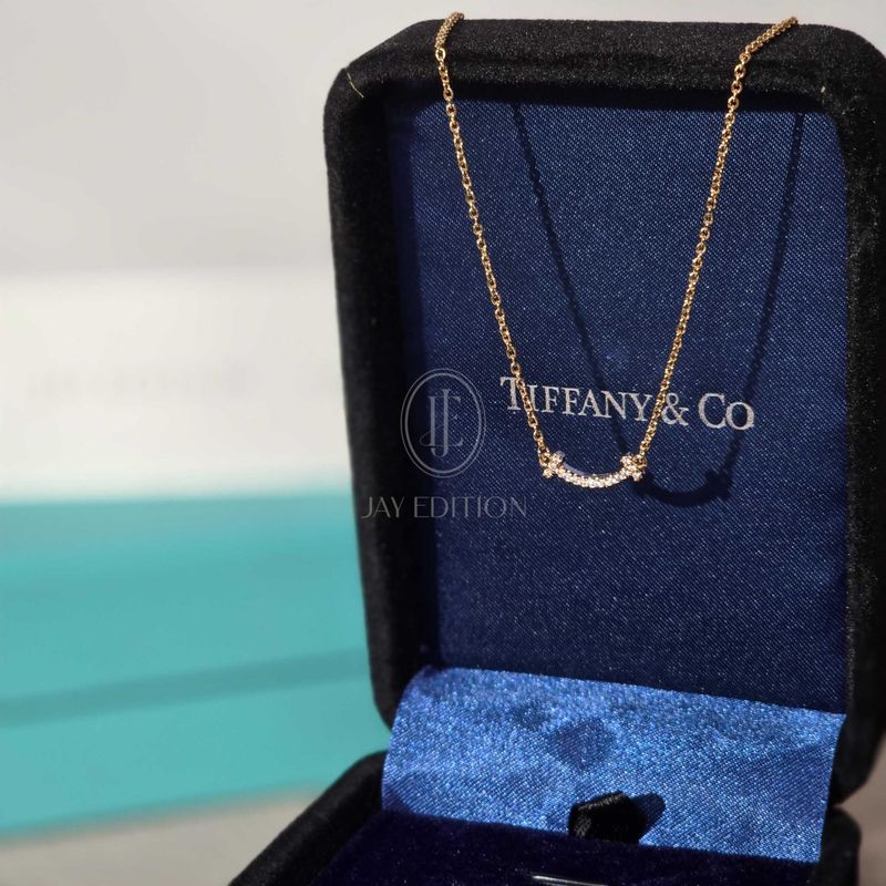 티파니 스마일 파베 펜던트 미니