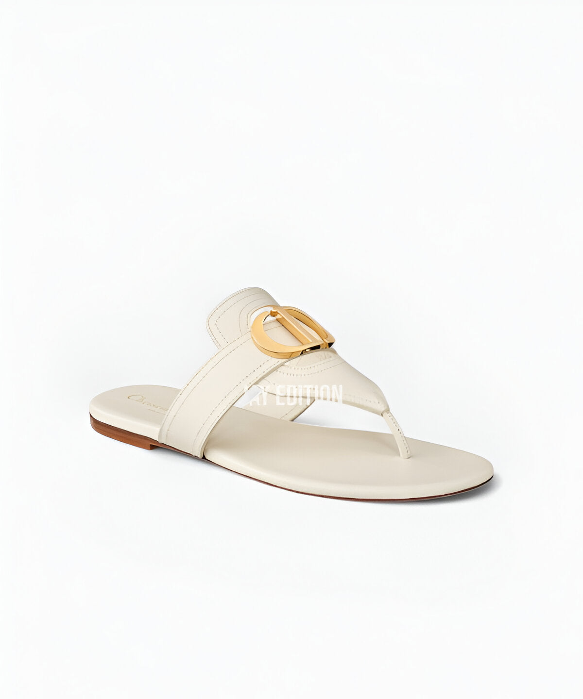 디올 30 몽테인 플립플랍 뮬 슬리퍼 고급 가죽 스트랩 플랫 샌들