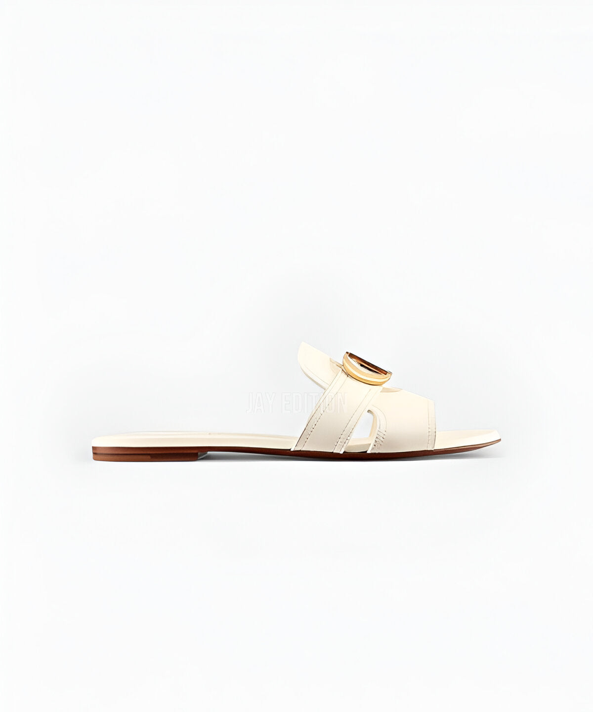 디올 30 몽테인 뮬 CD 골드 버클 장식 가죽 뮬 슈즈