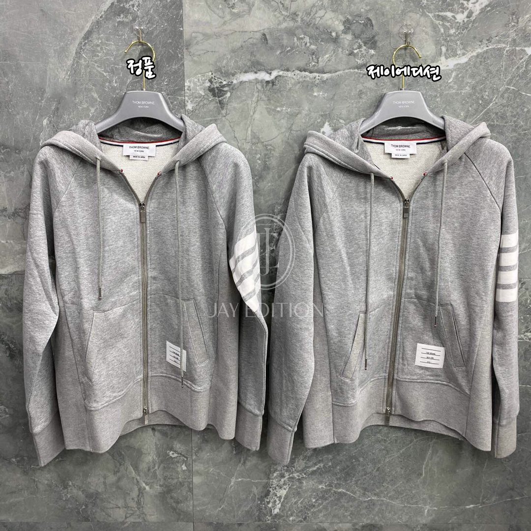 톰브라운 4선 클래식 후드 집업