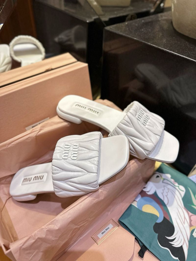 미우미우 마테라쎄 슬리퍼