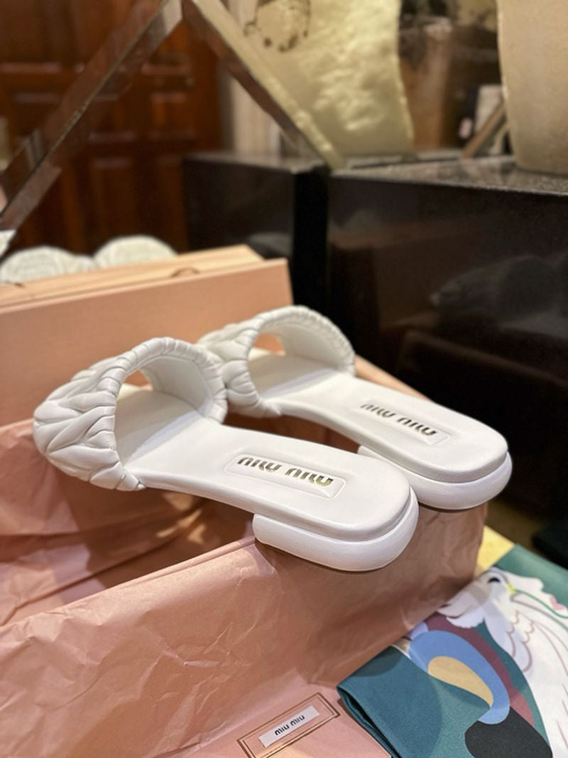 미우미우 마테라쎄 슬리퍼