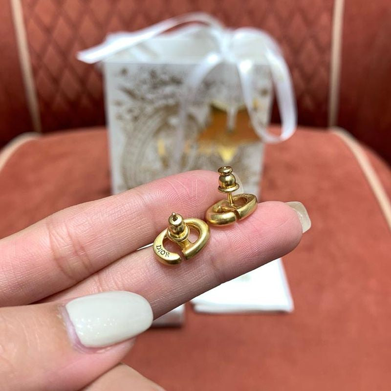 디올 CD NAVY 스터디 귀걸이