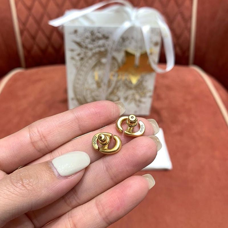 디올 CD NAVY 스터디 귀걸이