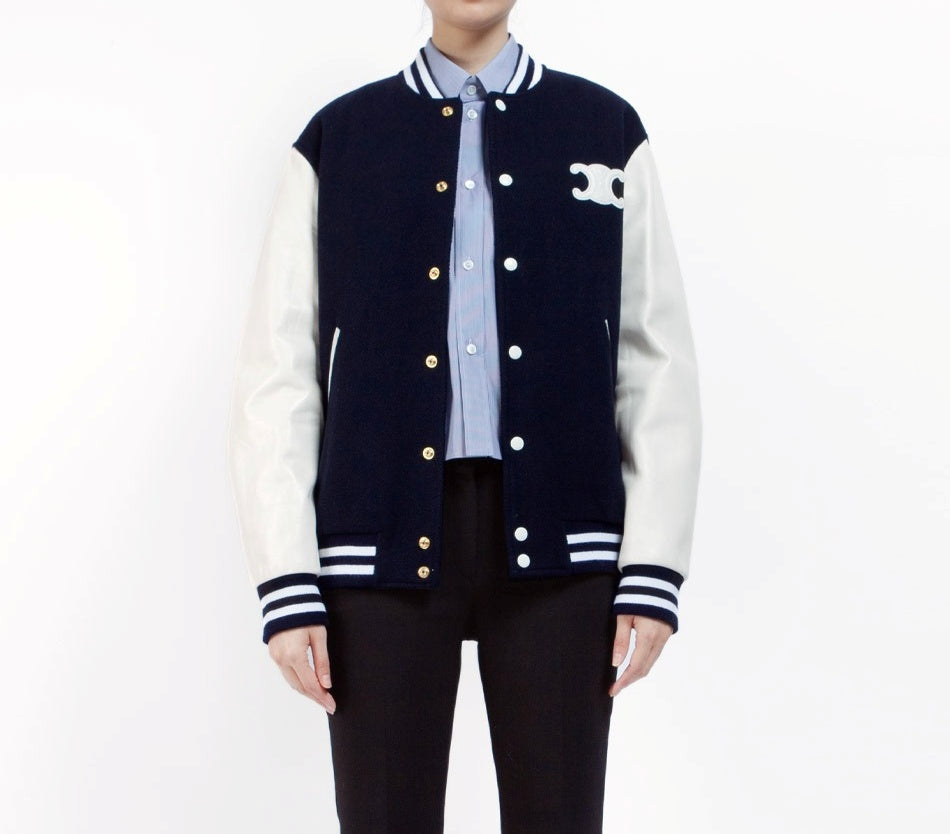 셀린느 로고 바시티 자켓