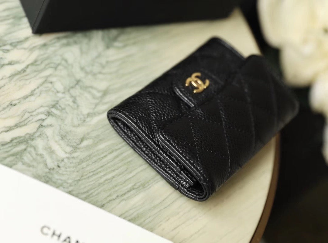 해외재고) 샤넬 클래식 플랩 카드지갑 금장 캐비어 (수량:2개)