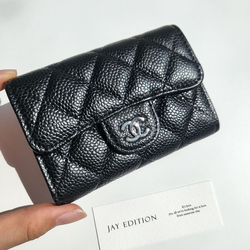 샤넬 클래식 플랩 카드지갑 캐비어