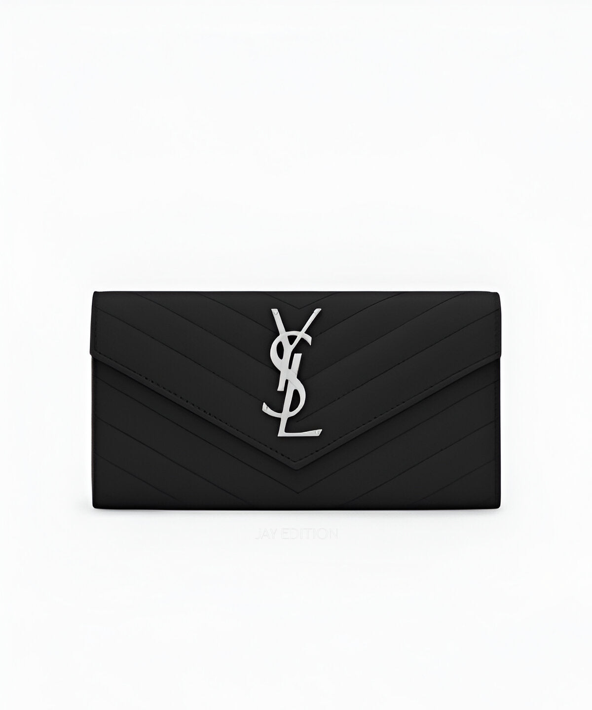 생로랑 카산드라 마테라쎄 플랩 장지갑 블랙 퀼팅 카프스킨 YSL 카산드라 로고 스냅 플랩 클로저 다수의 카드 슬롯과 지폐 수납 공간