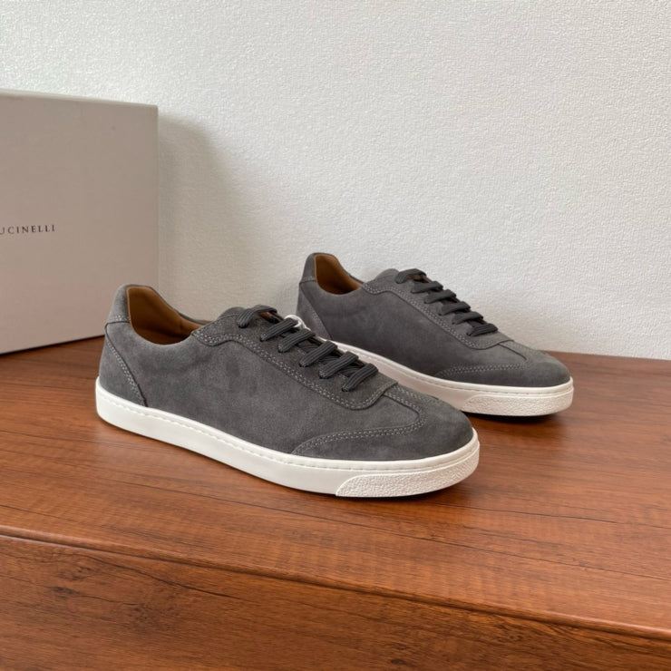브루넬로 쿠치넬리 레이스업 스니커즈 그레이
