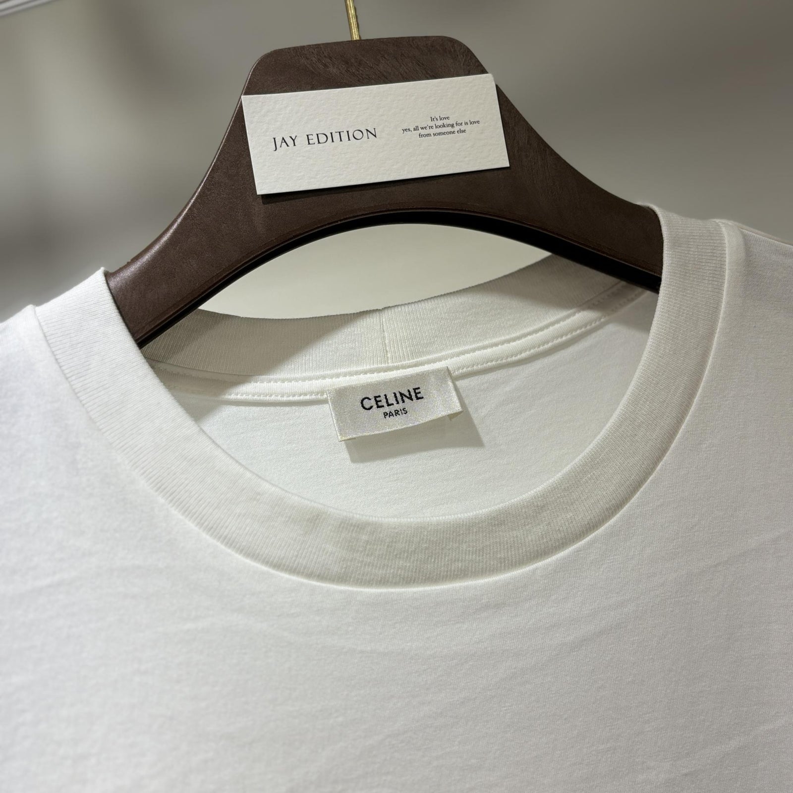 1% 셀린느 코튼 저지 루즈 티셔츠