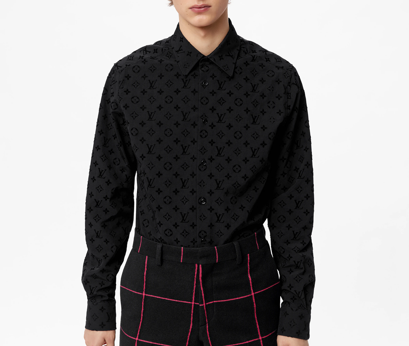 루이비통 모노그램 플록 셔츠