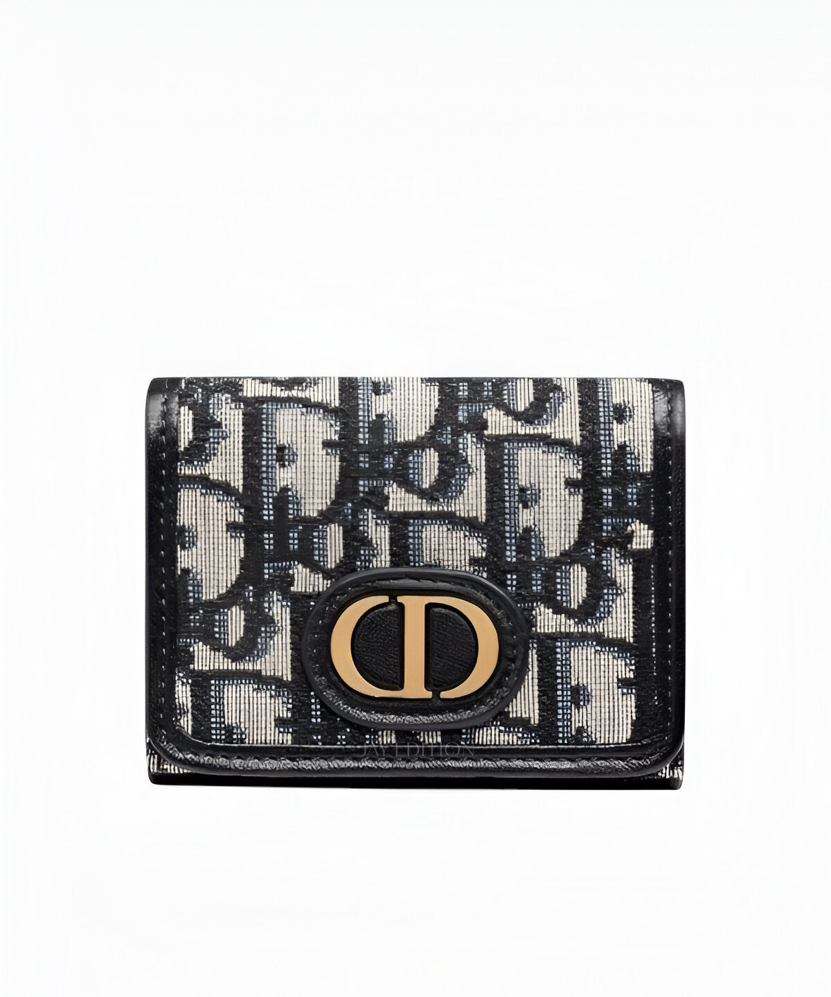 디올 몽테인 오블리크 미니 반지갑 오블리크 자카드 패브릭과 CD 로고 장식, 콤팩트한 플랩 스타일의 미니 지갑