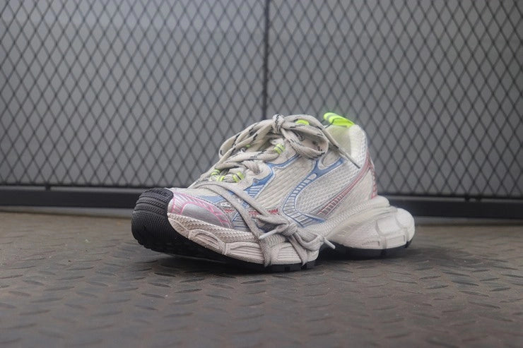 발렌시아가 3XL 화이트 레드 블루 스니커즈