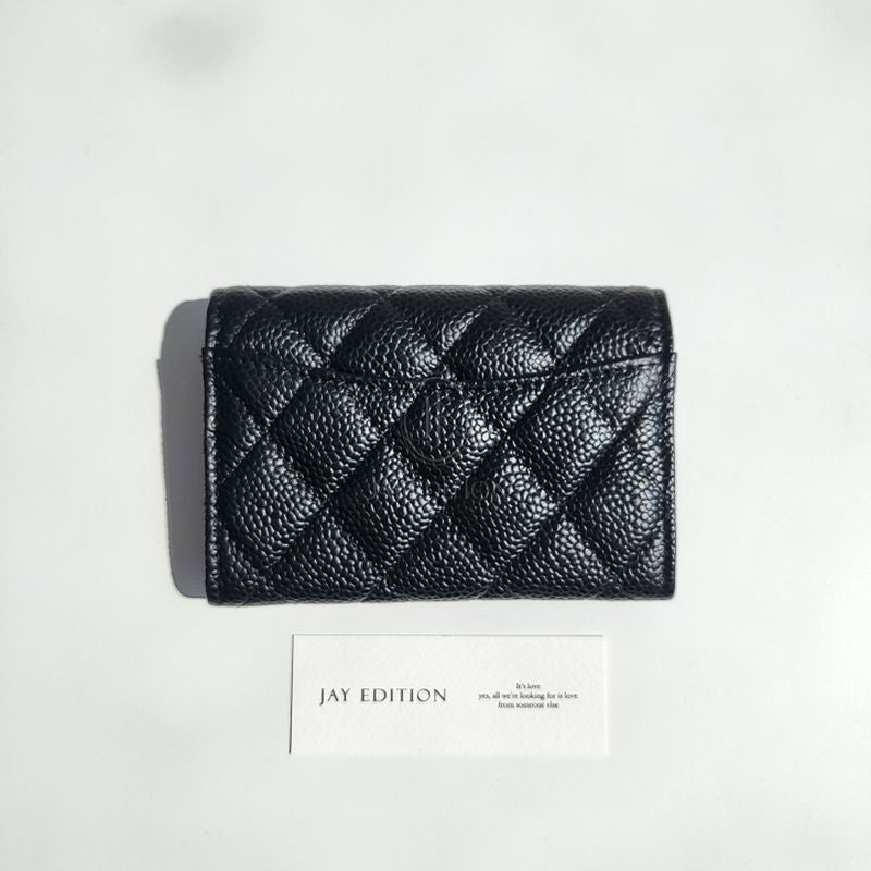 샤넬 클래식 플랩 카드지갑 캐비어