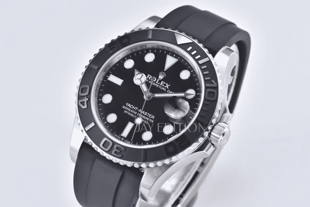 롤렉스 요트마스터 화이트 골드 러버밴드 42mm