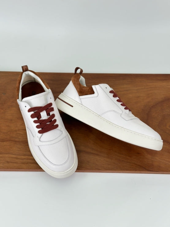 로로피아나 뉴포트 워크 스니커즈 화이트 블랙베리