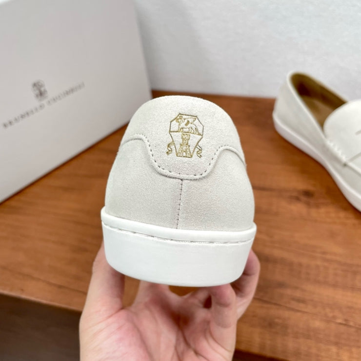 브루넬로쿠치넬리 스웨이드 로퍼 베이지