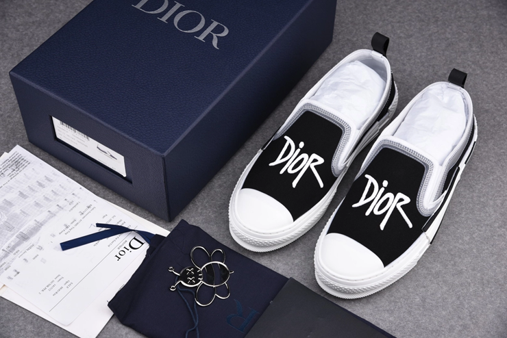 디올 x 숀 B23 슬립온 캔버스