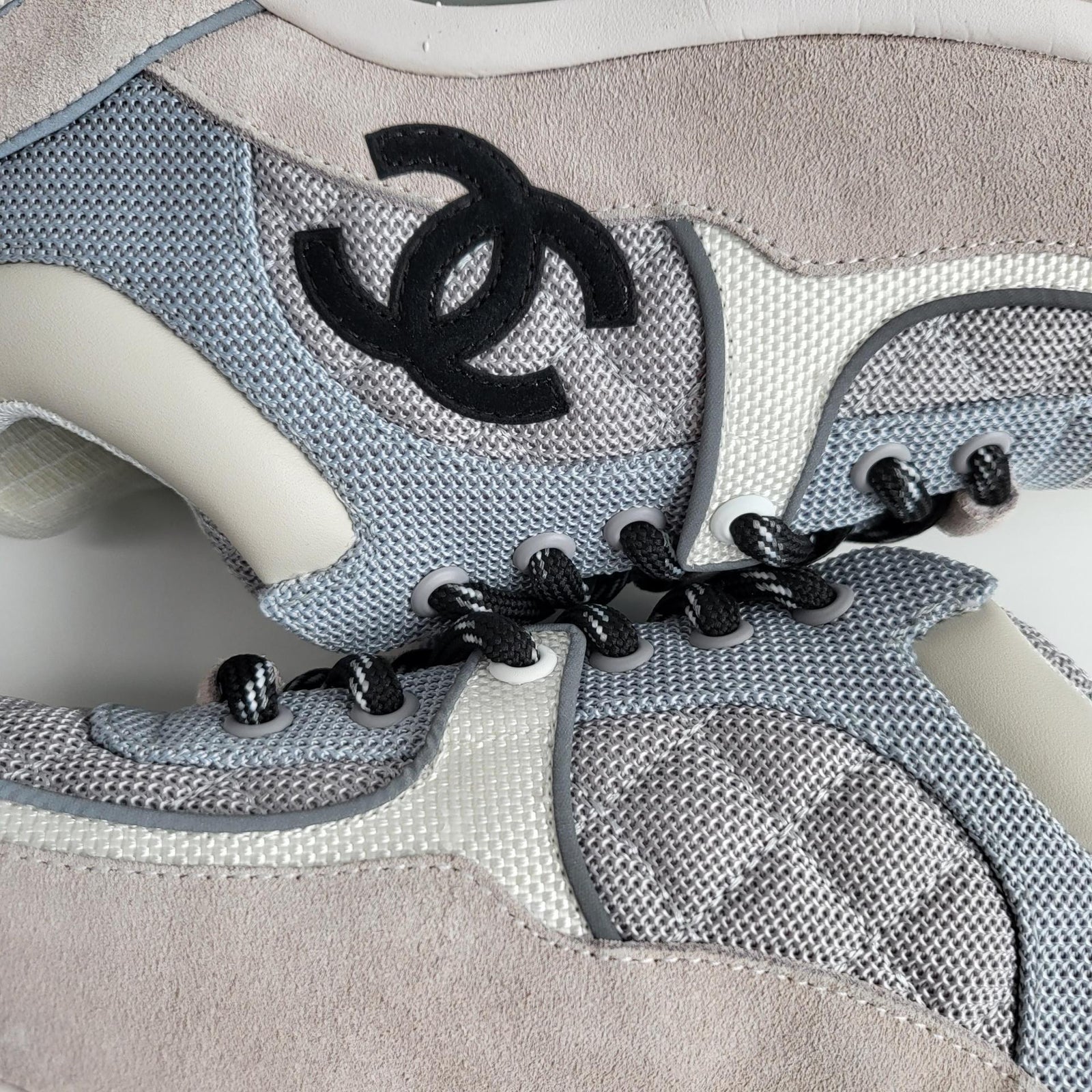 국내) 샤넬 로고 스니커즈 / 블랙 36