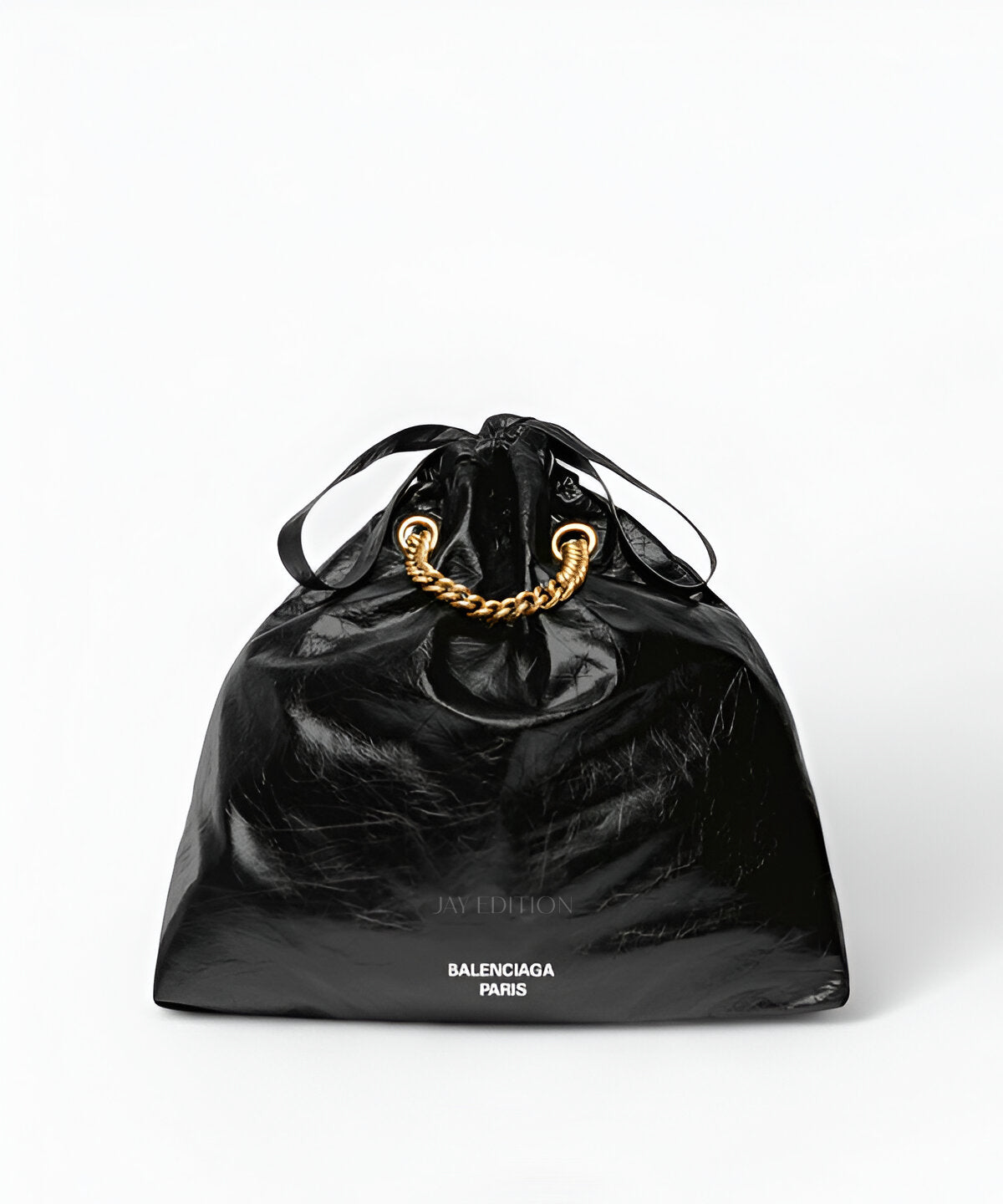 발렌시아가 크러쉬 토트백 미디움 부드러운 가죽 실루엣과 체인 디테일