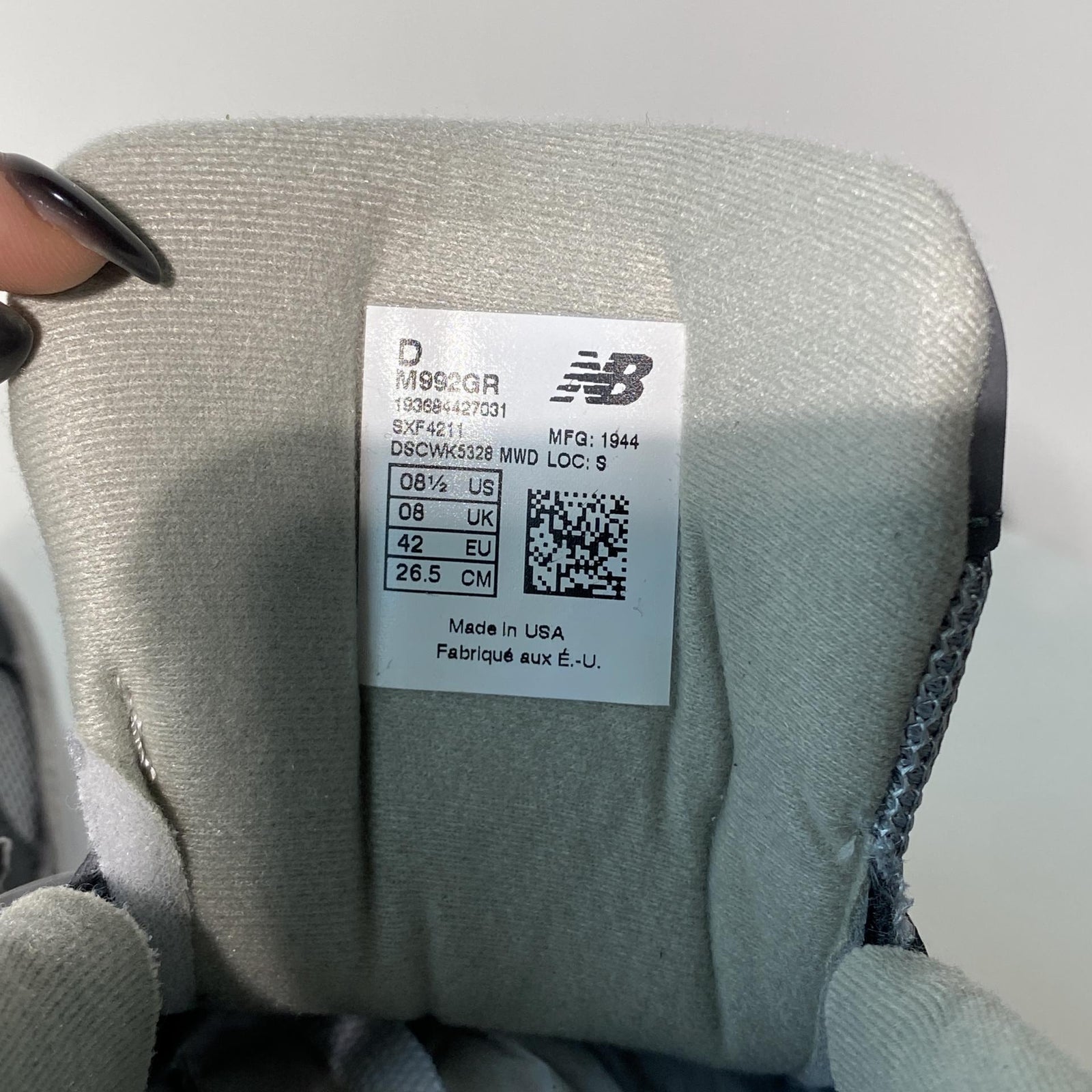 국내) 뉴발란스 992 / 265사이즈