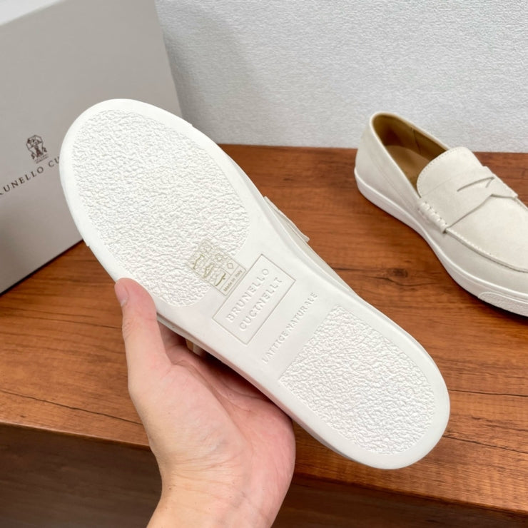 브루넬로쿠치넬리 스웨이드 로퍼 베이지