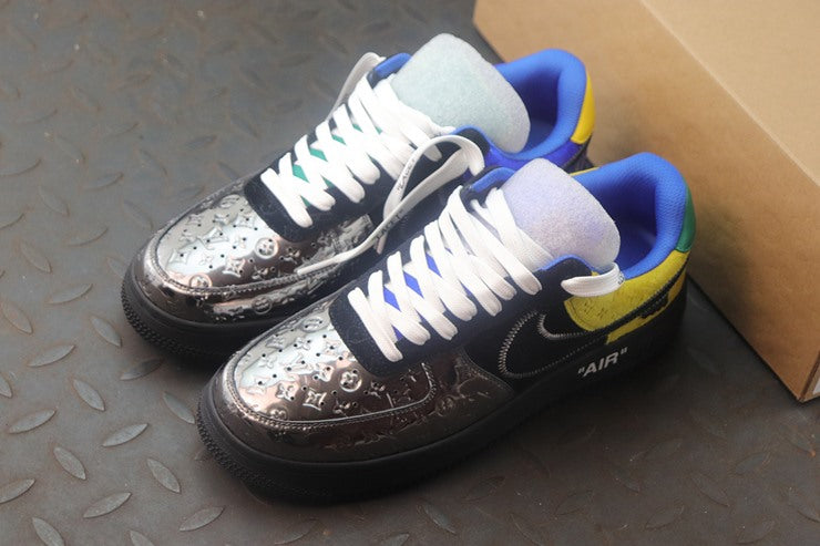 루이비통 x 나이키 에어포스1 버질아블로 멧 실버 블랙