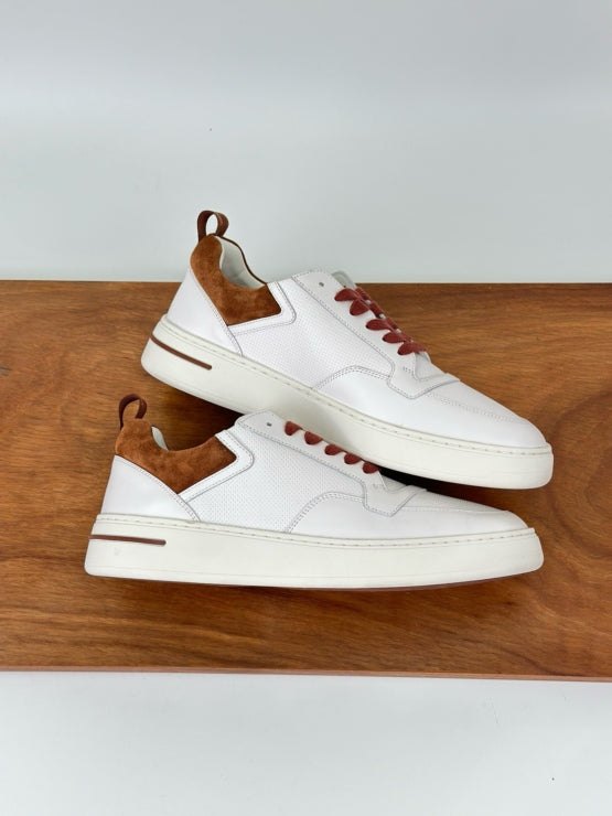 로로피아나 뉴포트 워크 스니커즈 화이트 블랙베리