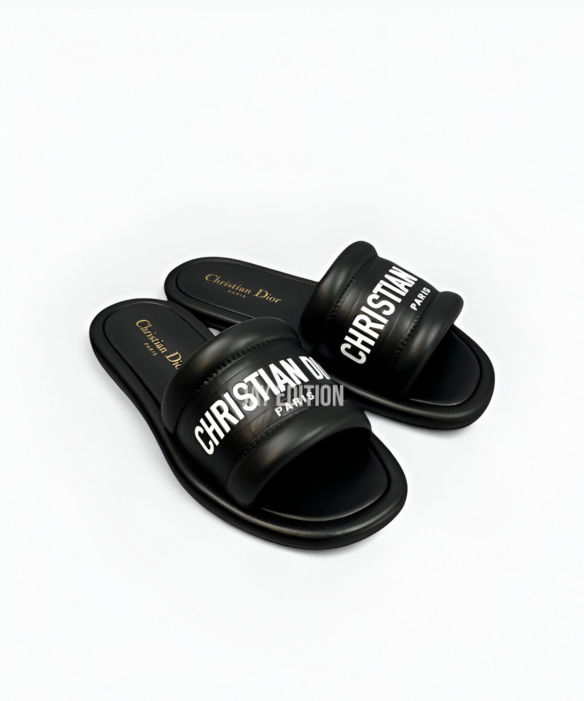 디올 에브리 디 뮬 슬림 가죽 스트랩 미니멀 뮬 슬리퍼