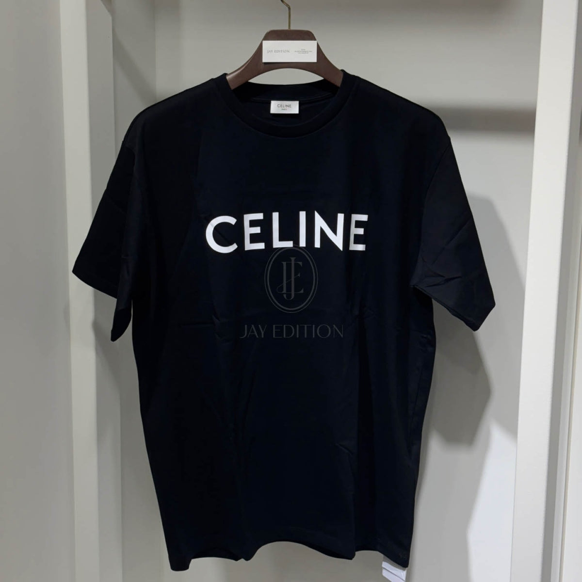 1% 셀린느 코튼 저지 루즈 티셔츠