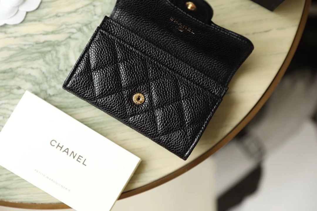 해외재고) 샤넬 클래식 플랩 카드지갑 금장 캐비어 (수량:2개)
