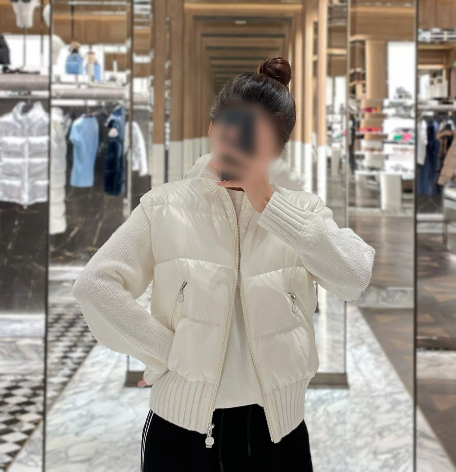 트리콧 패딩 가디건