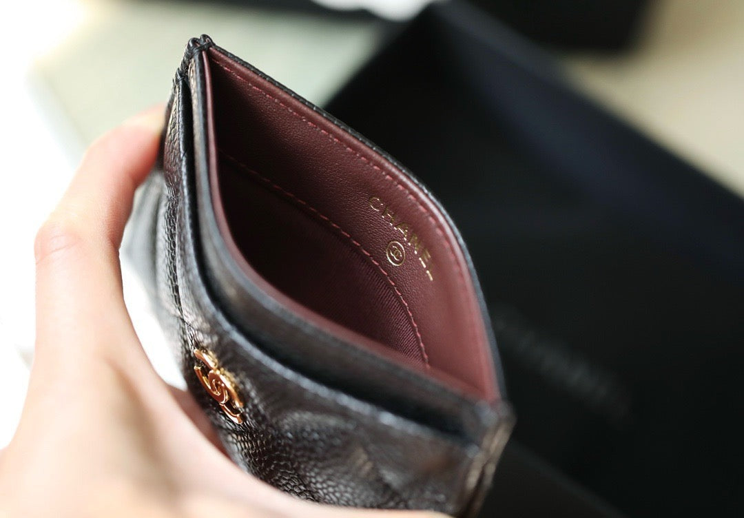 해외재고) 샤넬 클래식 카드 홀더 금장 캐비어 (수량:2개)