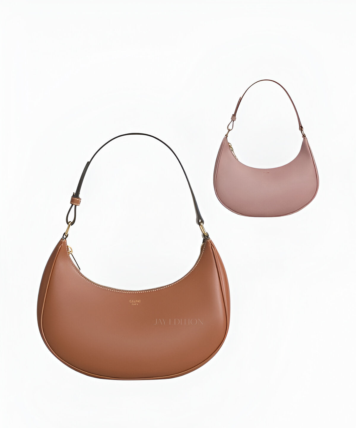 셀린느 스트랩 아바백 트리옹프 캔버스 브라운 모노그램 패턴 조절 가능한 가죽 스트랩 골드 하드웨어 디테일