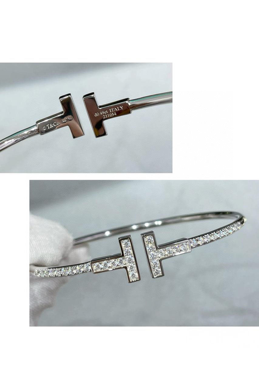 티파니 T 와이어 파베 브레이슬릿