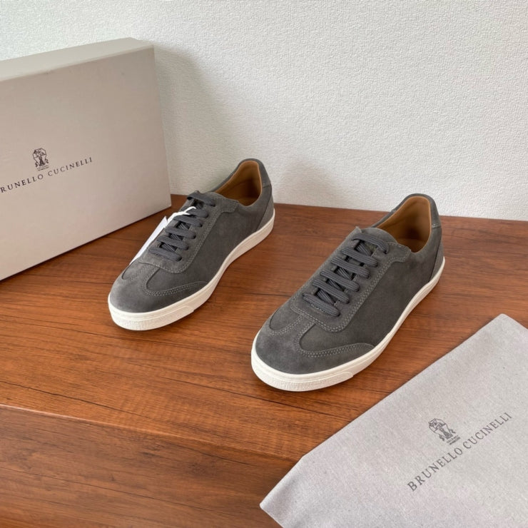 브루넬로 쿠치넬리 레이스업 스니커즈 그레이