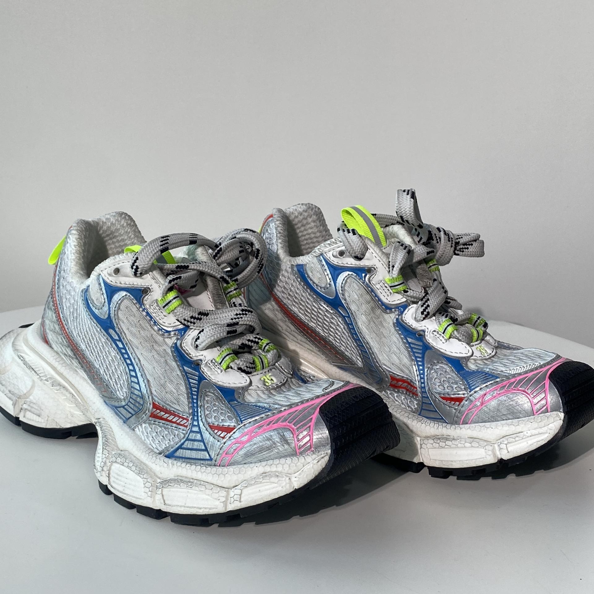 국내) 발렌시아가 3XL 화이트 레드 블루 스니커즈 35