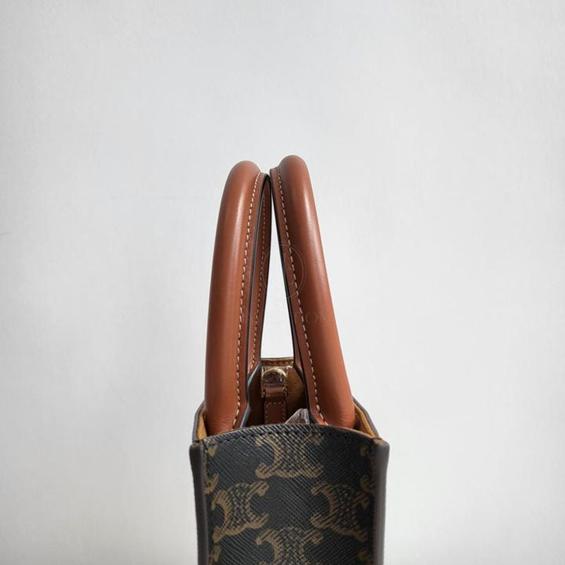 셀린느 미니 버티컬 카바스백 캔버스