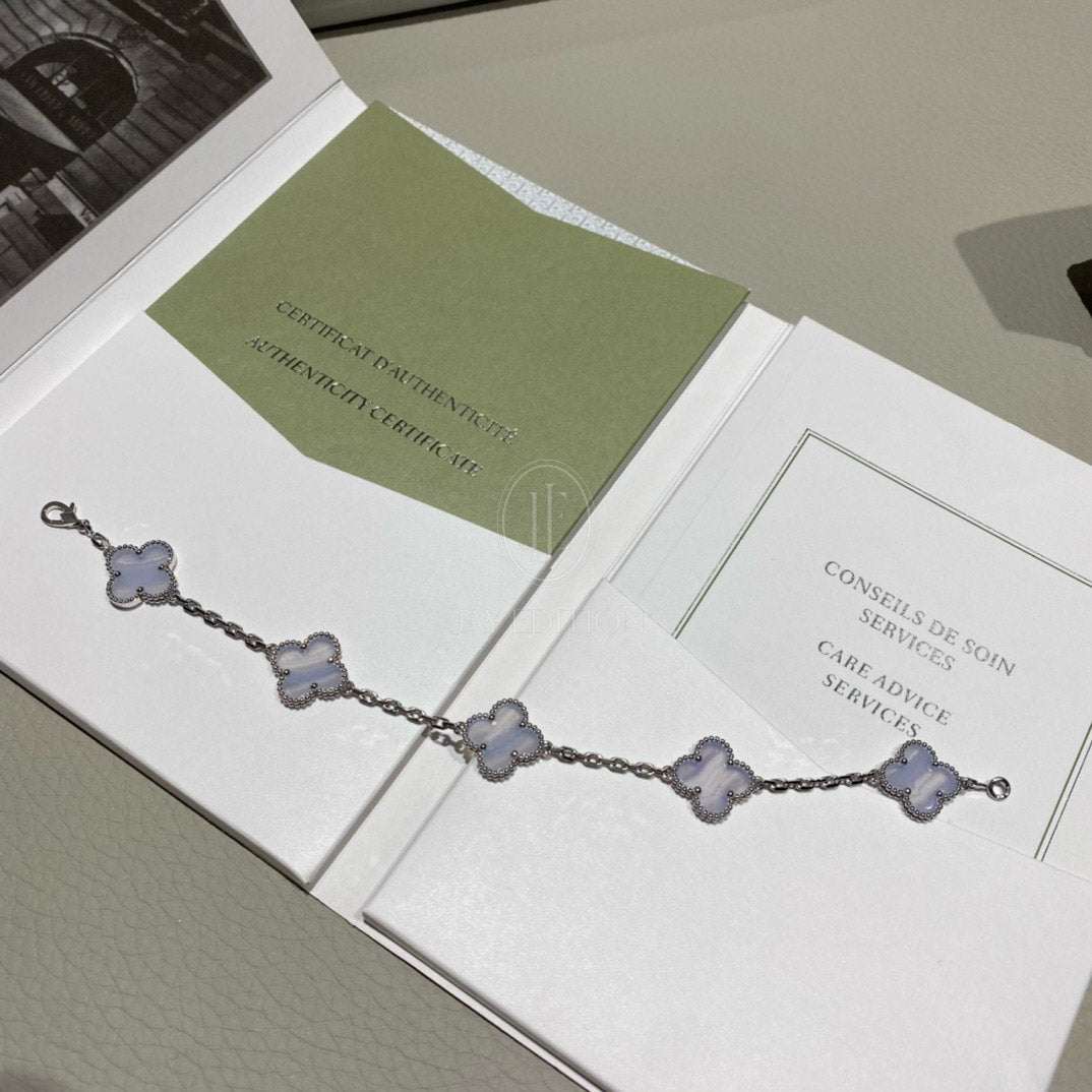 반클리프 빈티지 브레이슬릿 칼세도니 (18K)