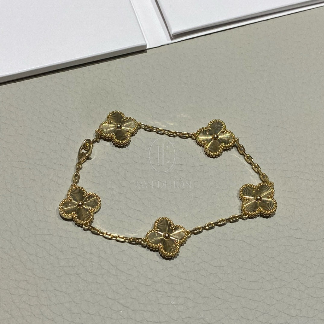 반클리프 빈티지 기요세 5 모티브 브레이슬릿 (18K)