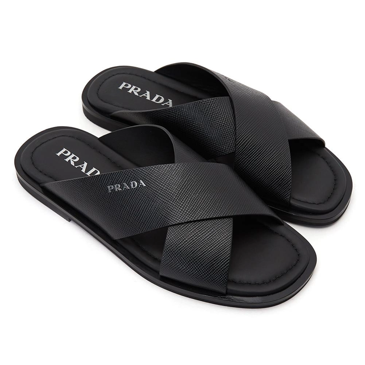 프라다 크로스 스트랩 슬리퍼