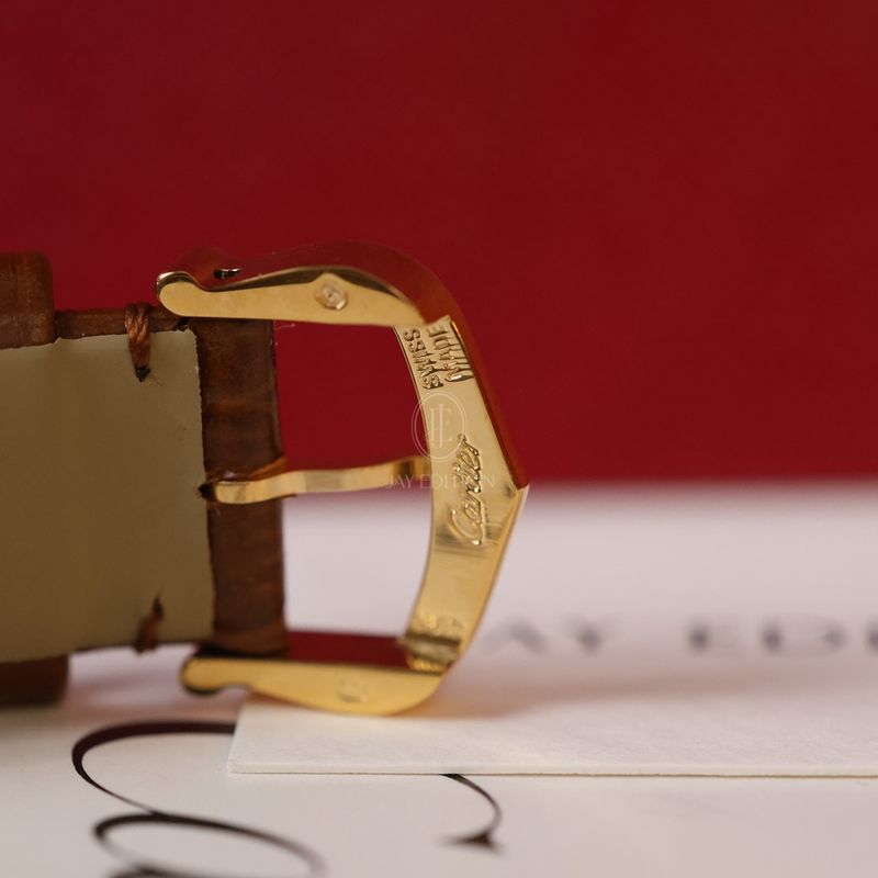 까르띠에 탱크 루이 옐로우골드 브라운스트랩