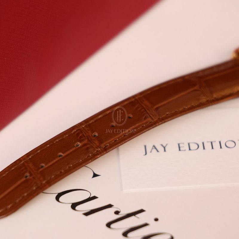 까르띠에 탱크 루이 옐로우골드 브라운스트랩